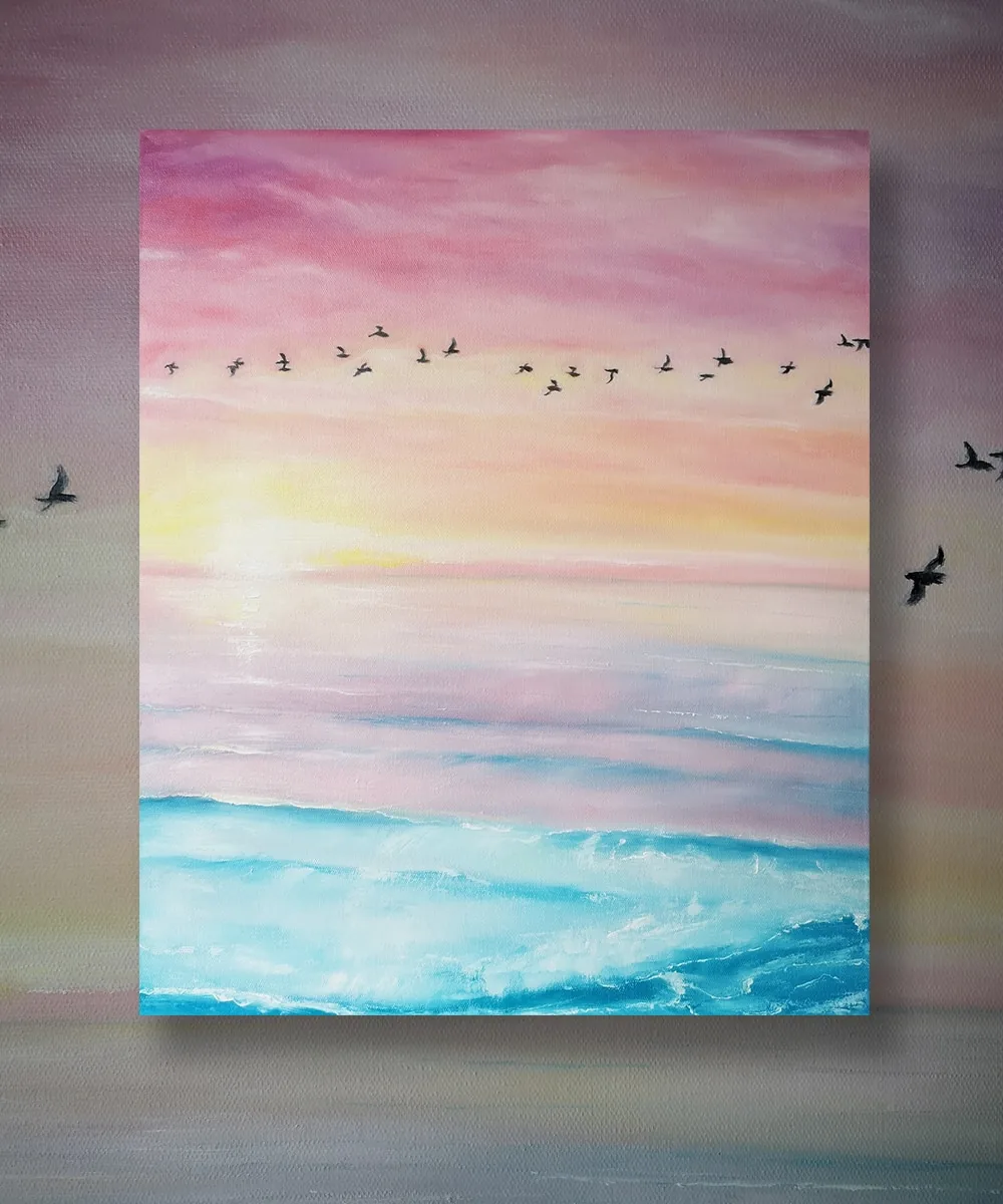 海平线上鸟飞过 · Birds Above the Horizon